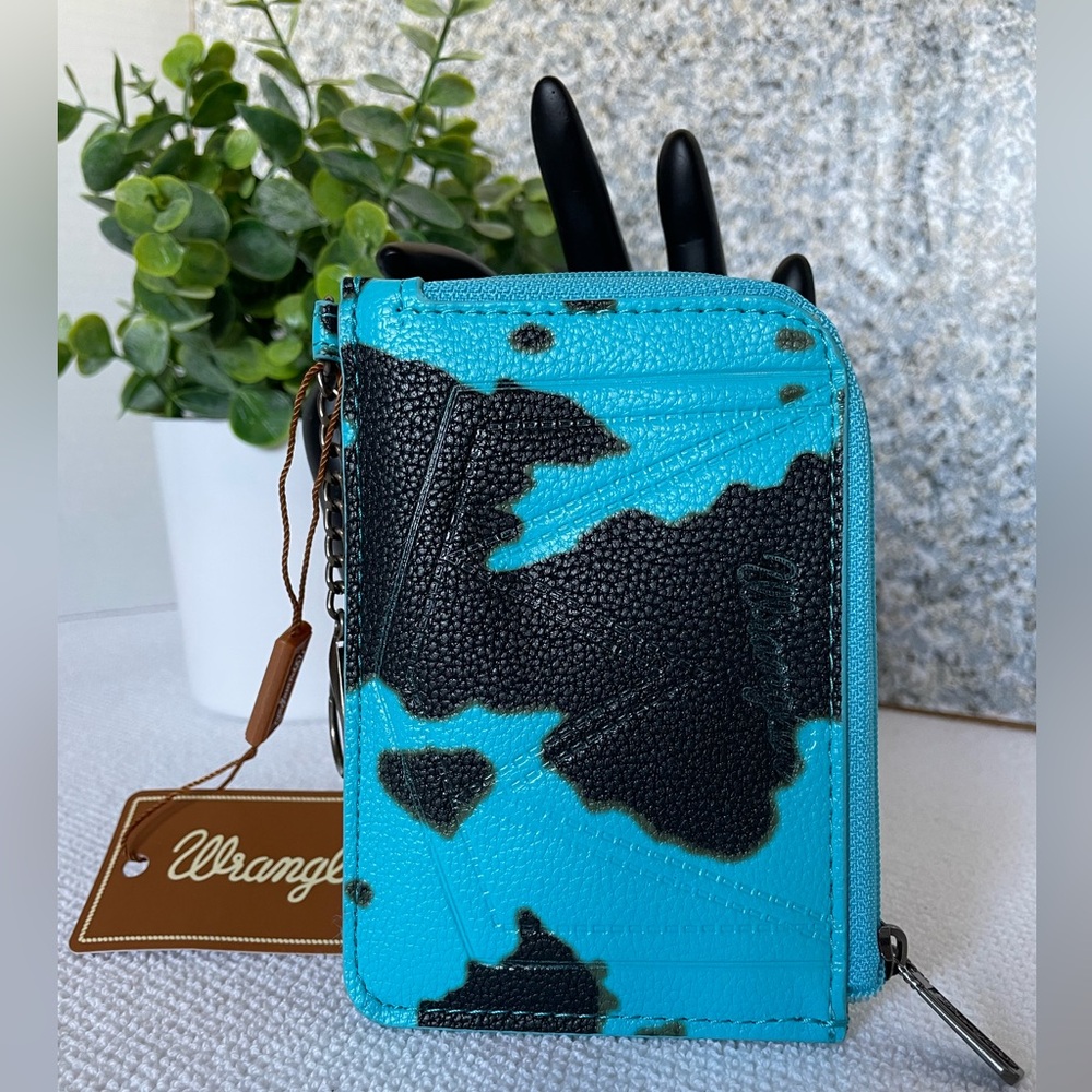 Keychain Wallet By Montana West/Wrangler. Turquoise, Black & A Hint Of Brown NWT - Picture 2 of 8